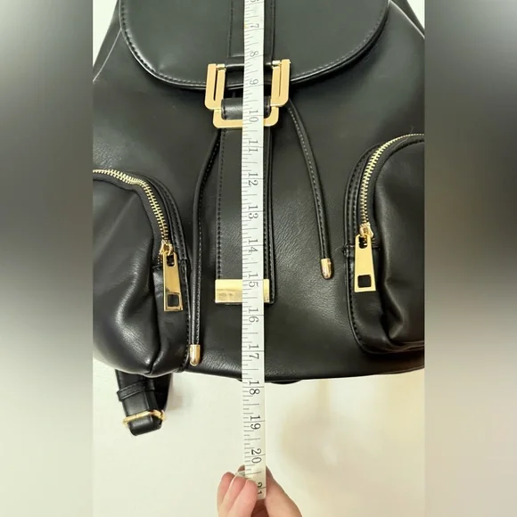Chic Black Backpack with Gold Accents Buttery Smooth🖤 - Picture 5 of 6